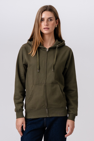 Basic Hoodie zip - Armée