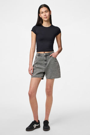 Abbi Shorts - Light Grey Denim