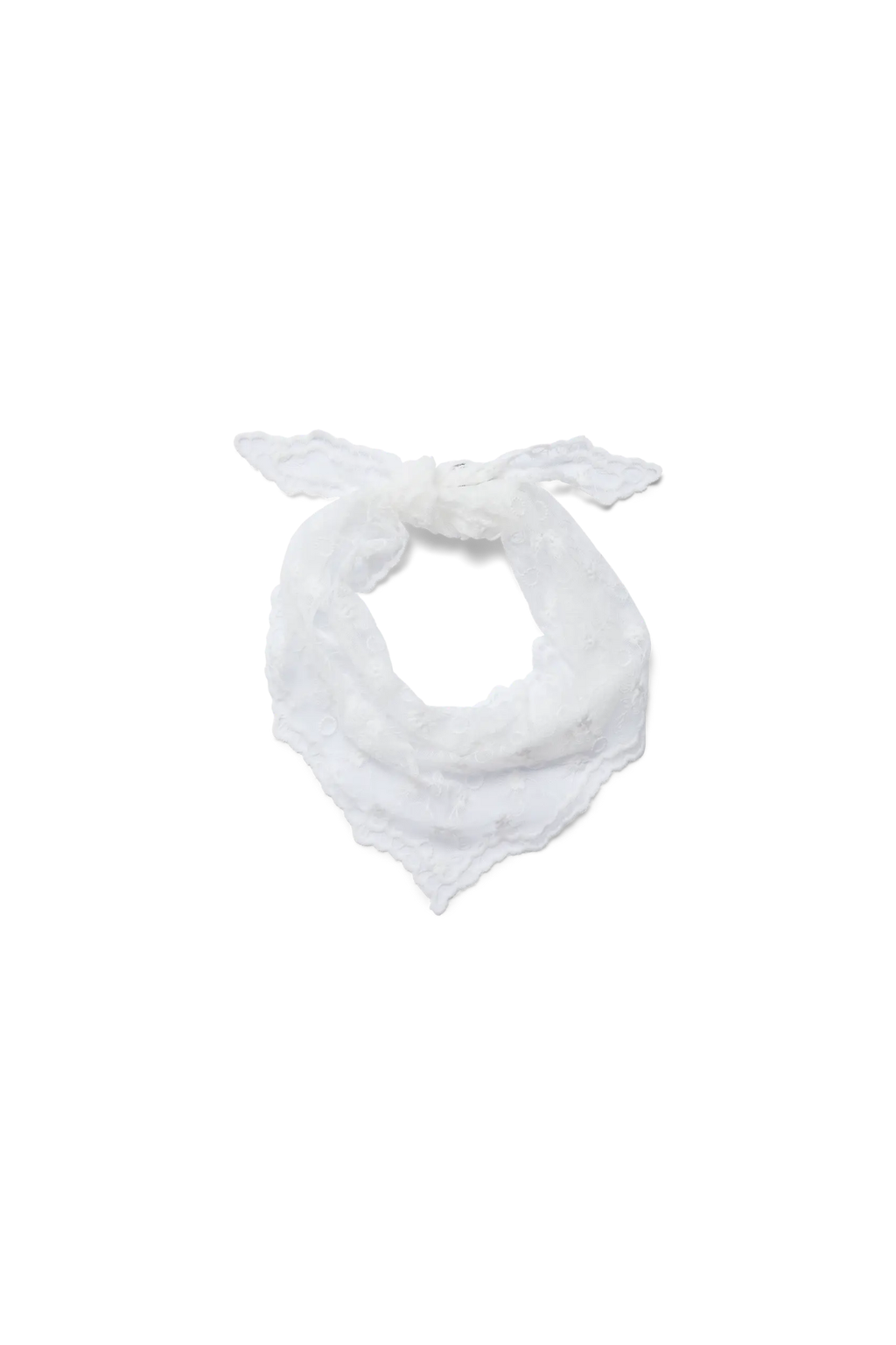 Écharpe Triangle en Dentelle Silja - Blanc