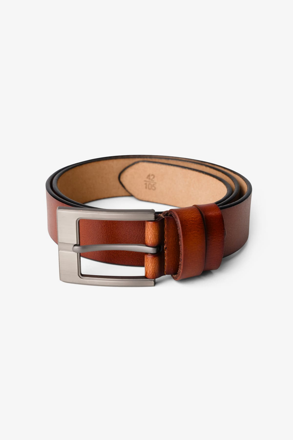 Abilene Belt - Dark Brown Leather - Silver Buckle