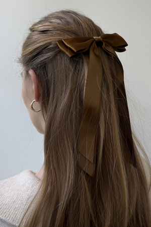 Bow Clip - Brown