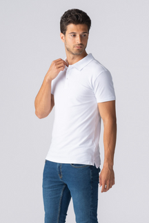 Muscle Polo Shirt - White