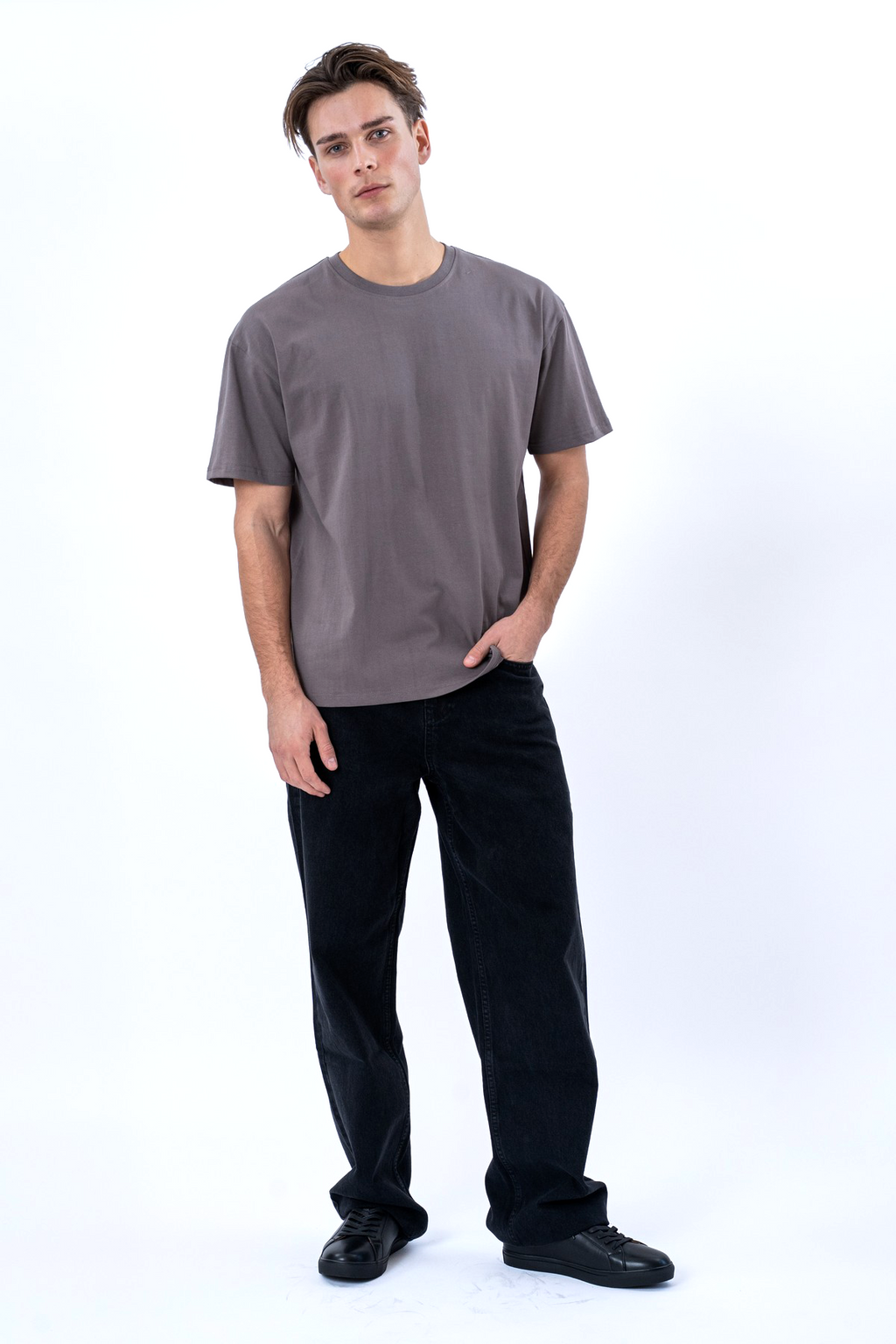 T-shirt Boxy - Gris Foncé