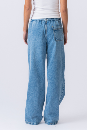 Nicole Baggy Jeans - Medium Blue