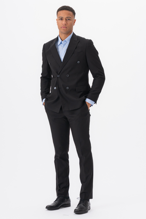 Premium Blazer à double poitrine - noir