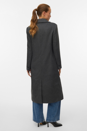 Garner Long Coat - Melange gris moyen