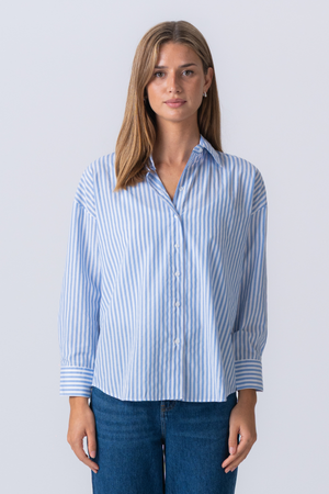 Chemise à rayures Layla - bleu clair
