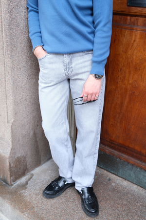 Relaxed Fit Jeans - Grey Denim
