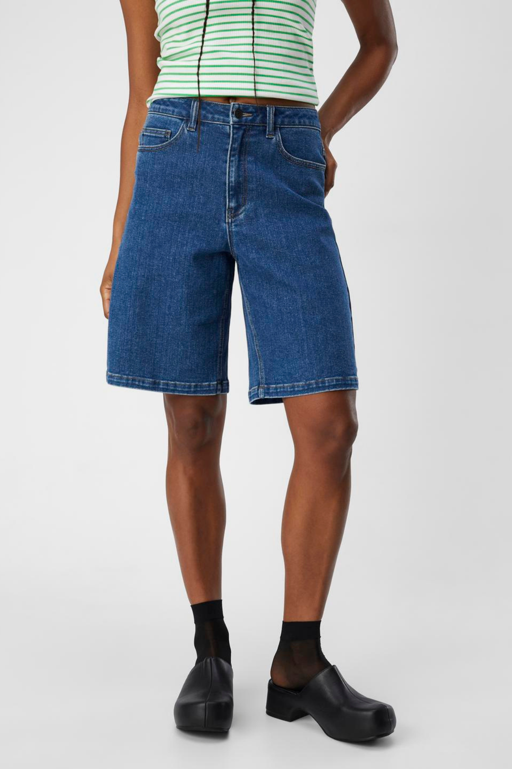 Carol Denim Shorts - Denim bleu moyen
