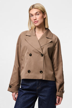 Scarlett Short Trenchcoat - Brown Lentil