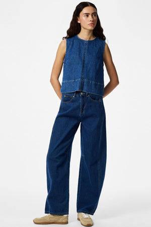 Haut en Denim Silke - Denim Bleu Moyen
