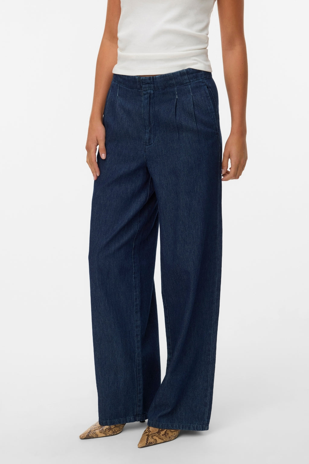 Jean large Rae - Denim bleu foncé