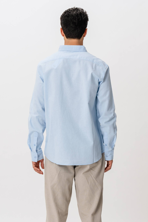 Chemise en lin - bleu clair