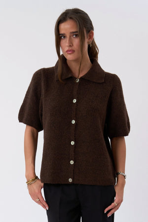 Alba Polo Knit - Chocolat