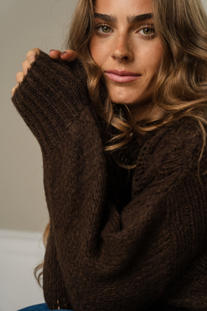 Tricot Botton - Marron