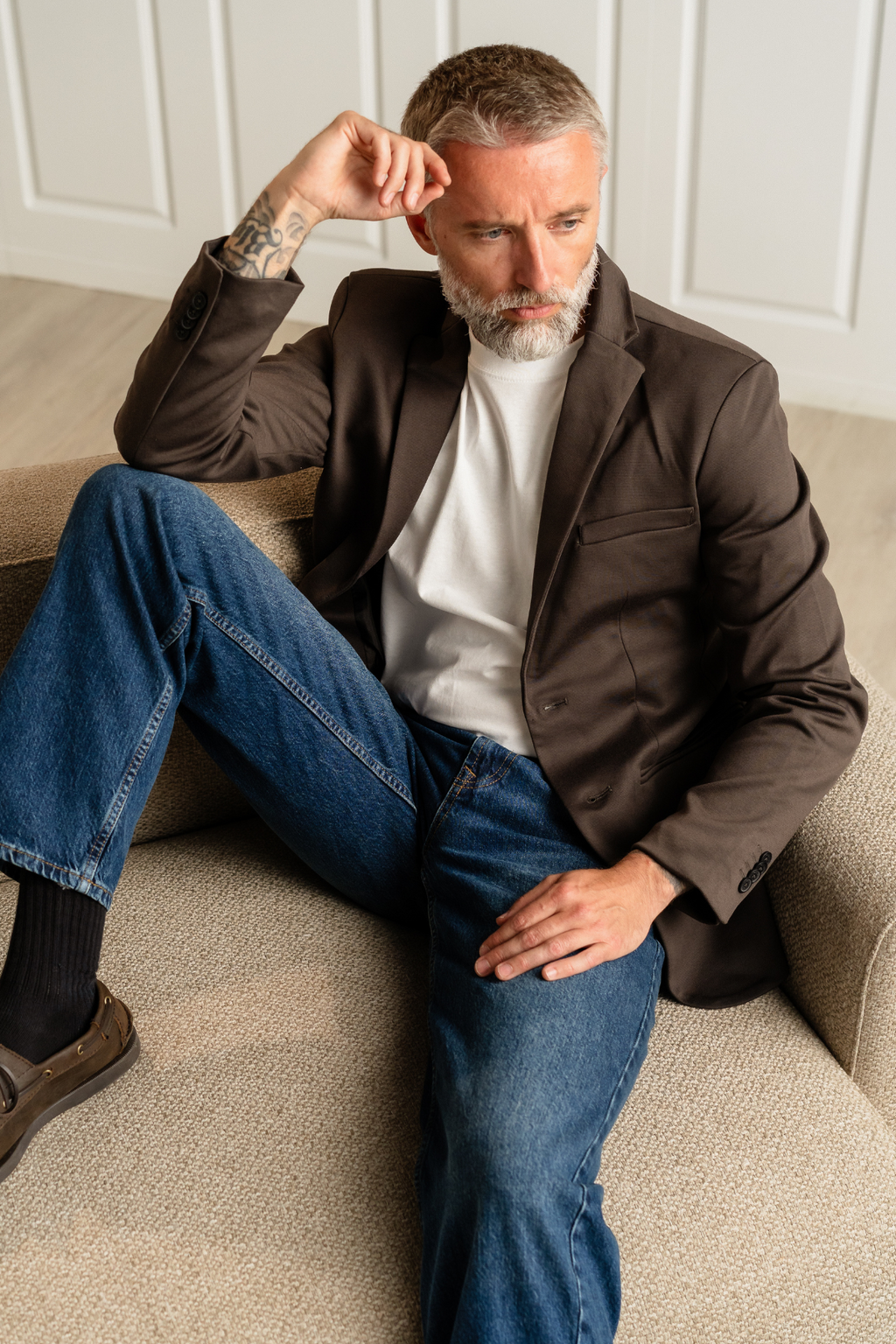 Le blazer de performance original - brun foncé