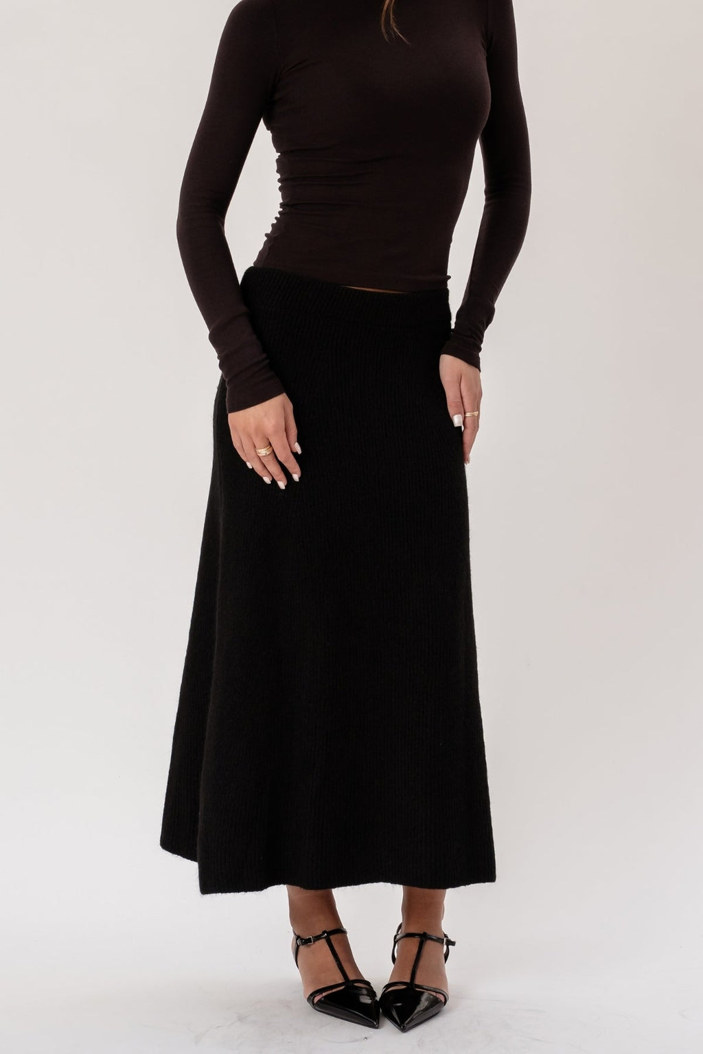 Nova Knit Skirt - Black