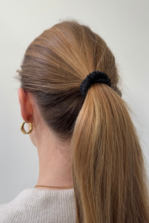 Elastic en soie - noir