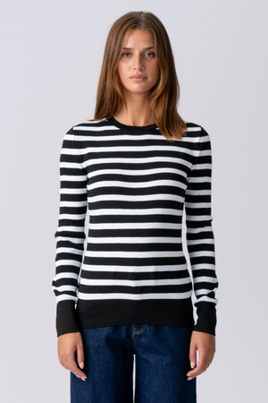 Chemise à rayures Maja - noir