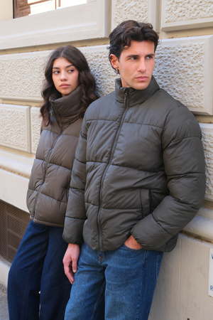 Veste bouffante courte - Olive