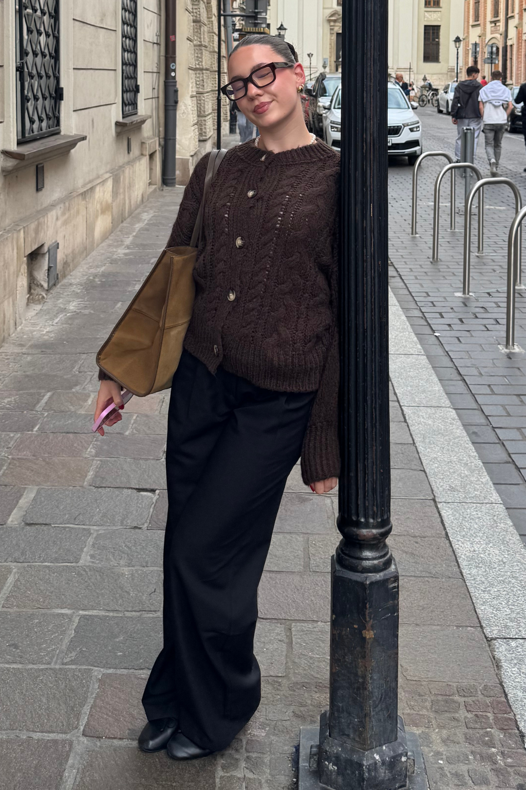 Tricot Botton - Marron