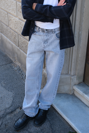 Relaxed Fit Jeans - Grey Denim