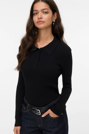 Silje Poloneck Pullover - noir