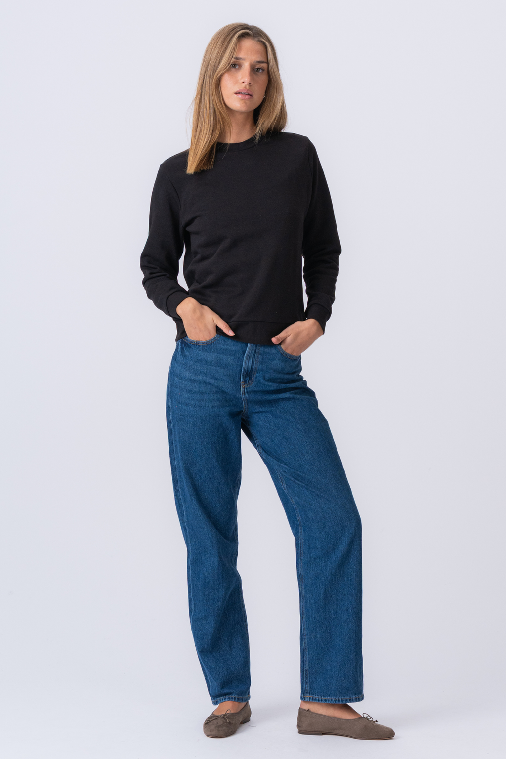 Col rond essentiel - Noir