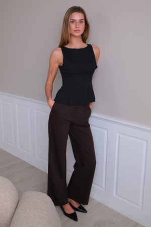 Rosalie large Pants - Marron