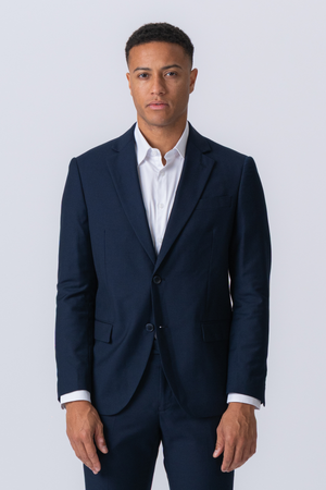 Premium Single-breasted Blazer - Navy