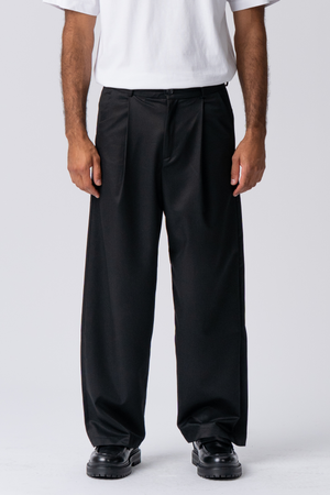 Costume large plissé Pants - Noir