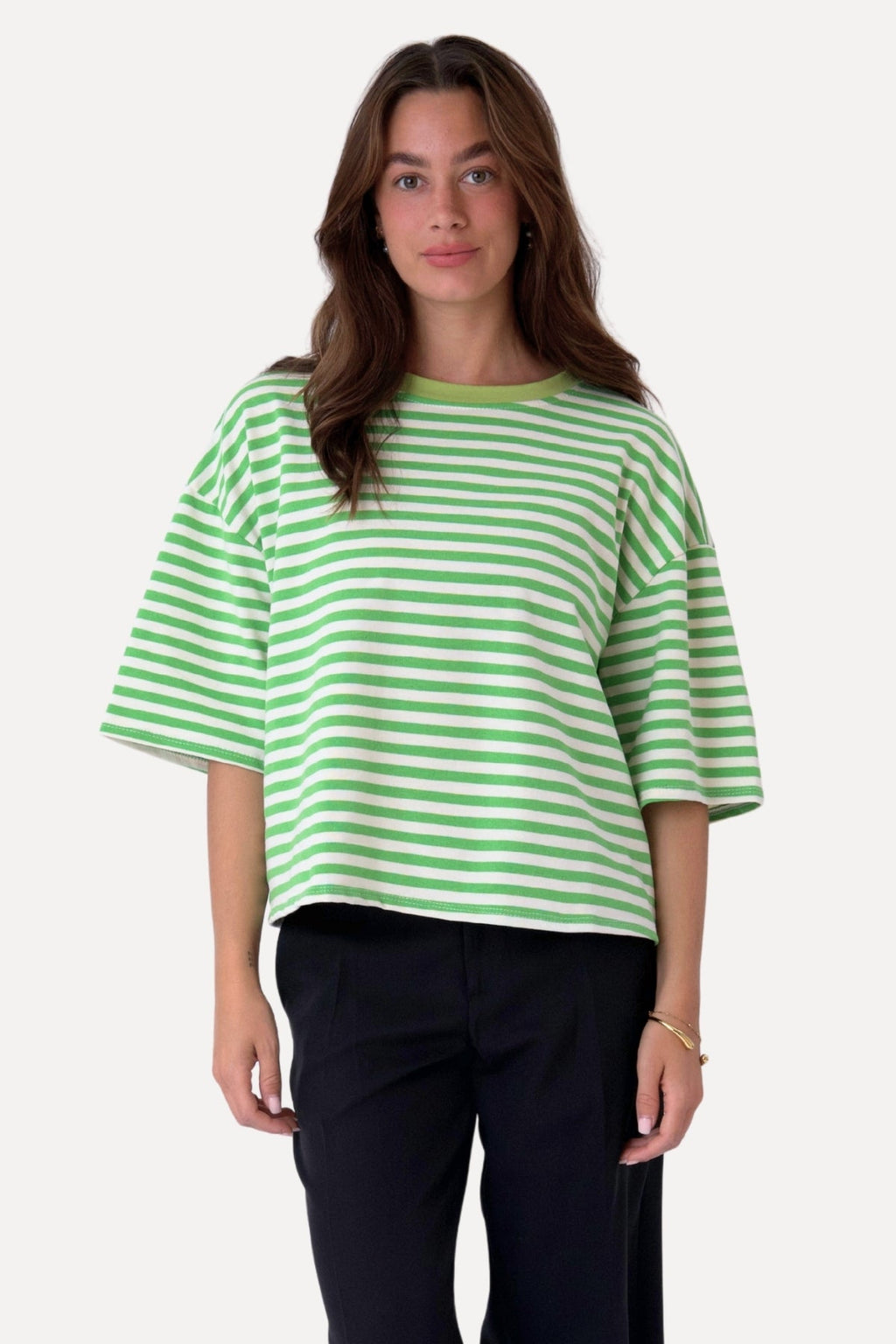 T-Shirt Zoé - Vert/Blanc