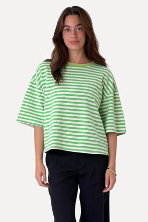T-Shirt Zoé - Vert/Blanc
