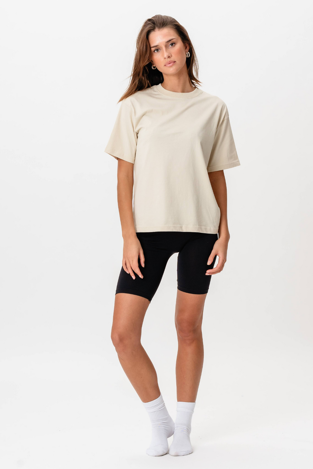 T-shirt BoxFit - beige