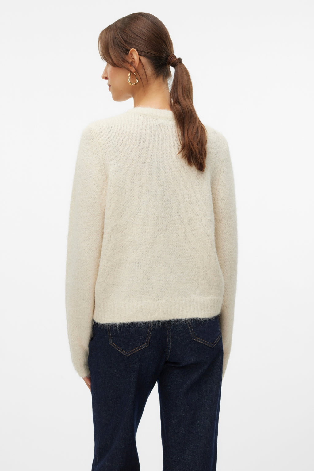 Cardi boutonné à col rond Novah - Bouleau