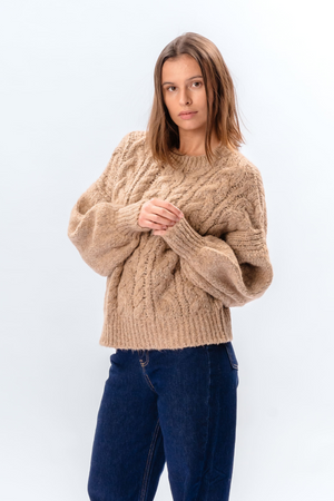 Tricot torsadé Emma - Beige