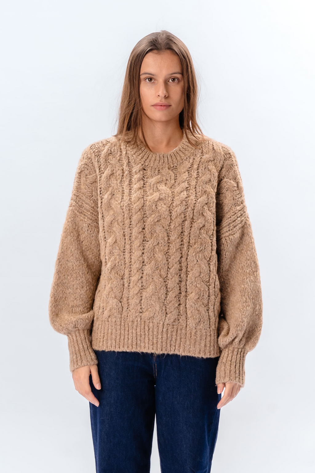 Tricot torsadé Emma - Beige