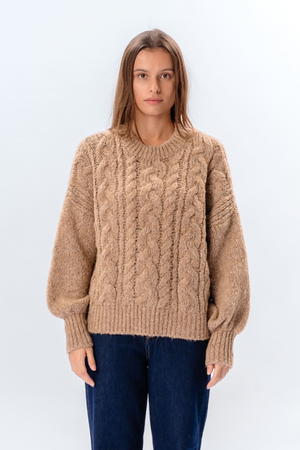 Tricot torsadé Emma - Beige