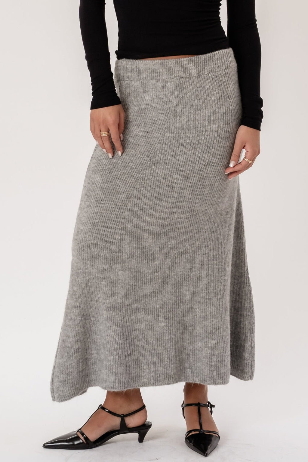 Jupe en tricot Nova - Gris
