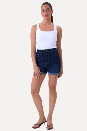 Les shorts de jean de performance originaux - Donm bleu foncé
