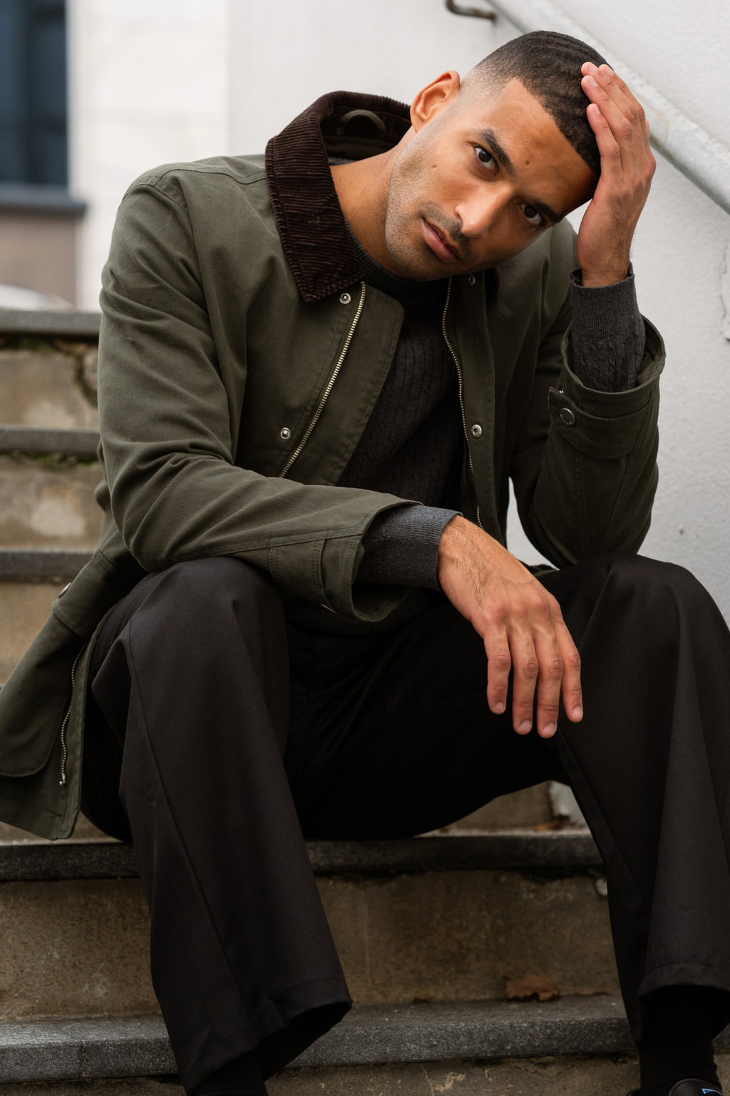 Veste en serre - Olive foncée