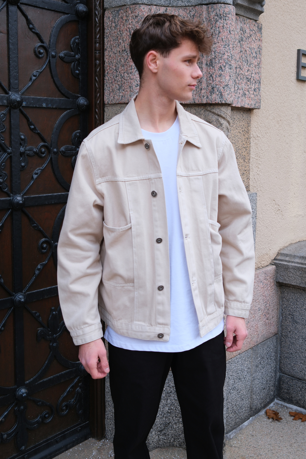 Denim Jacket - Beige