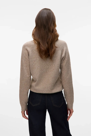 Doffy O-Neck Blouse - Moon Rock Melange