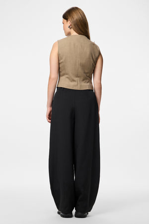 Gilet Asymétrique Bulles - Greige