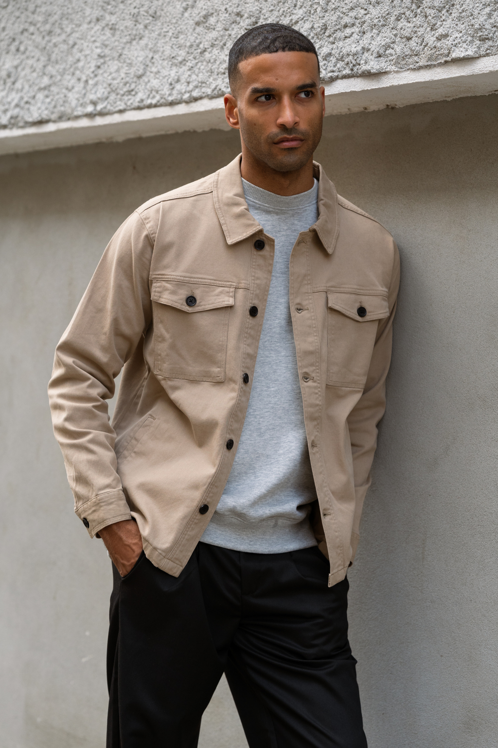 Twill Overshirt - Sable foncé