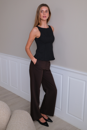 Rosalie Wide Pants - Brown