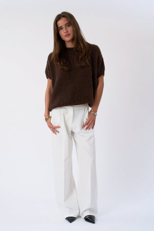 Tricot à manches courtes Chloé - Chocolat