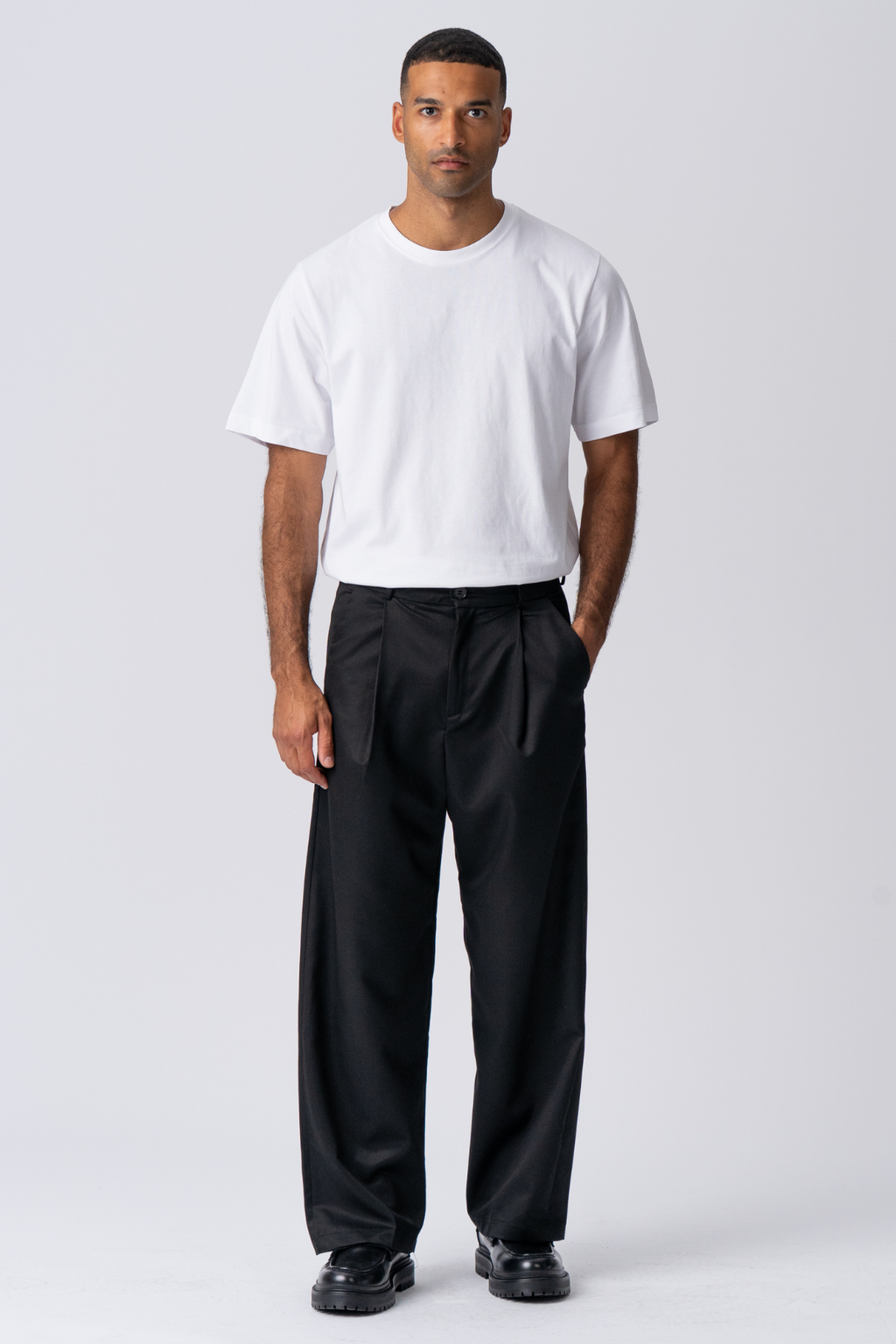 Costume large plissé Pants - Noir
