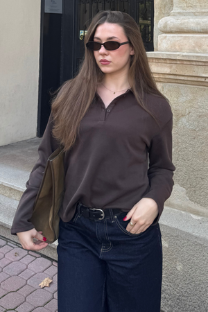 Millie Polo - Seal Brown