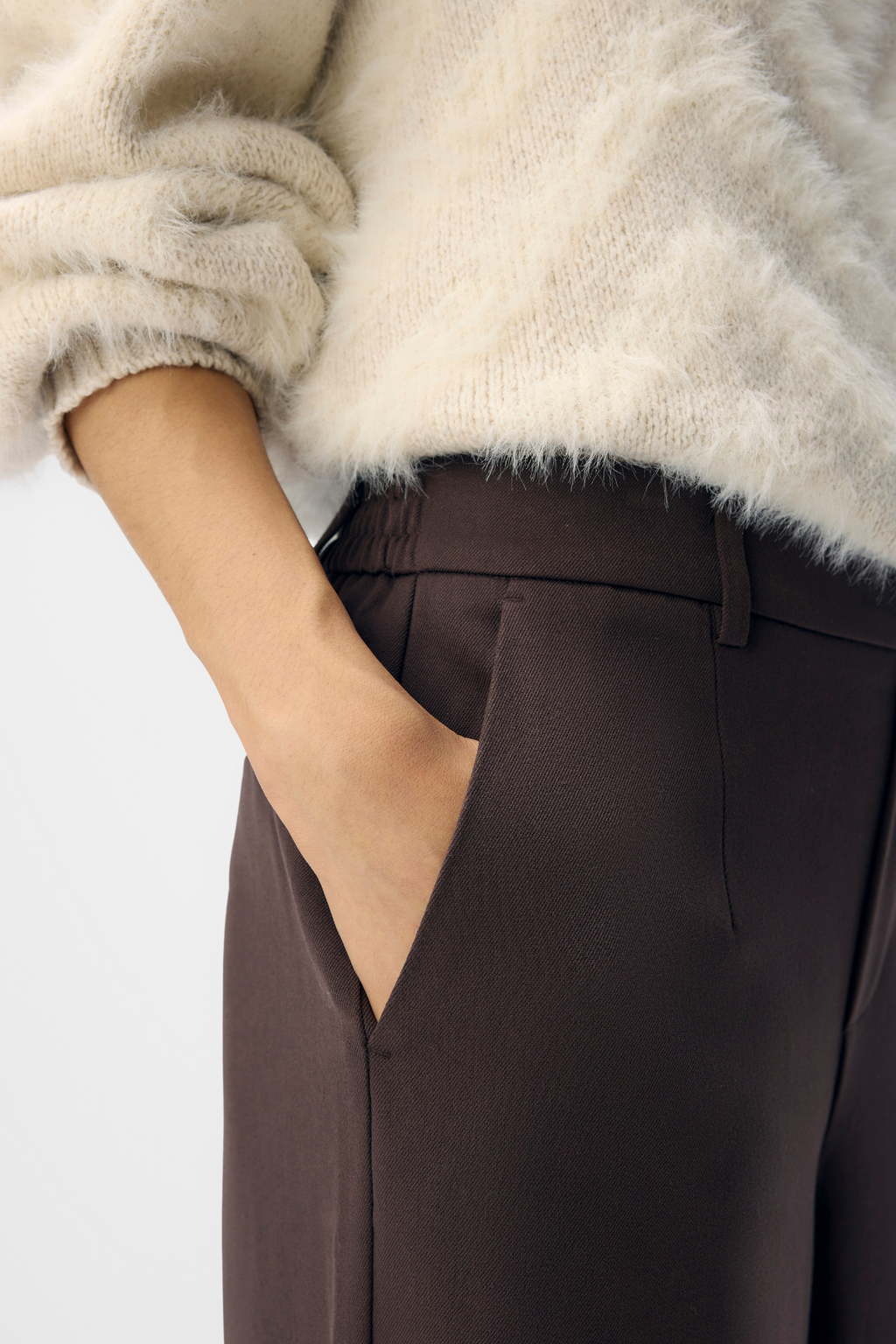 Lisa large pantalon - sceau brun